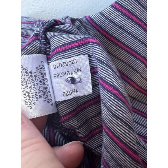 Peter Millar Seaside Wash Polo Mens Medium Blue Stripe Short Sleeve Preppy - Picture 10 of 12